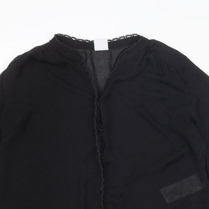 Womens UK Size S VERO MODA Black Basic Blouse
