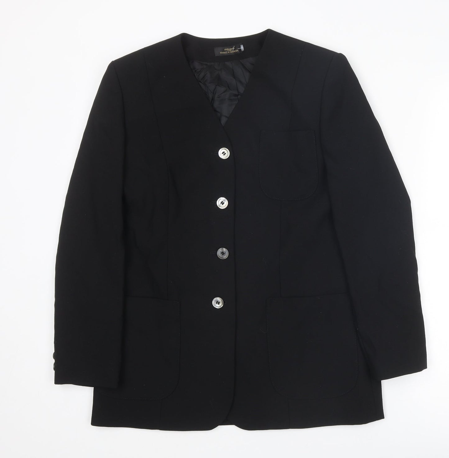 Womens UK Size 10 St Michael Black Jacket
