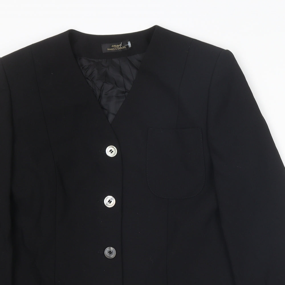 Womens UK Size 10 St Michael Black Jacket