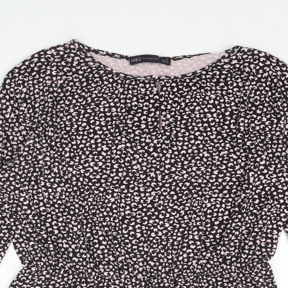 Womens UK Size 8 Marks and Spencer Multicoloured Basic Blouse