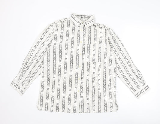 Womens UK Size 8 St Michael White Basic Button-Up