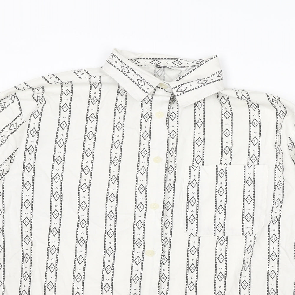Womens UK Size 8 St Michael White Basic Button-Up