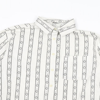 Womens UK Size 8 St Michael White Basic Button-Up