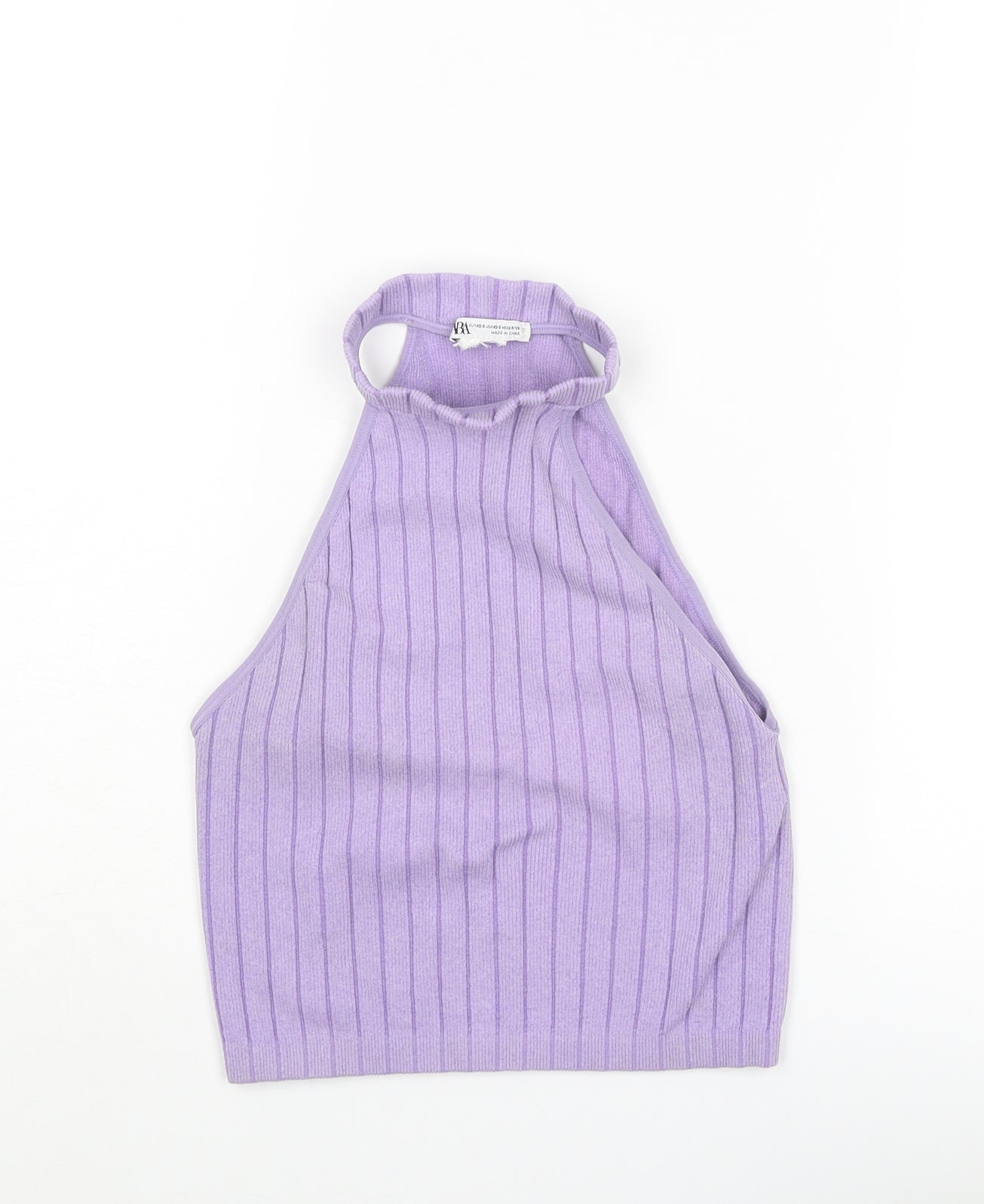 Womens UK Size XS Zara Purple Basic Tank