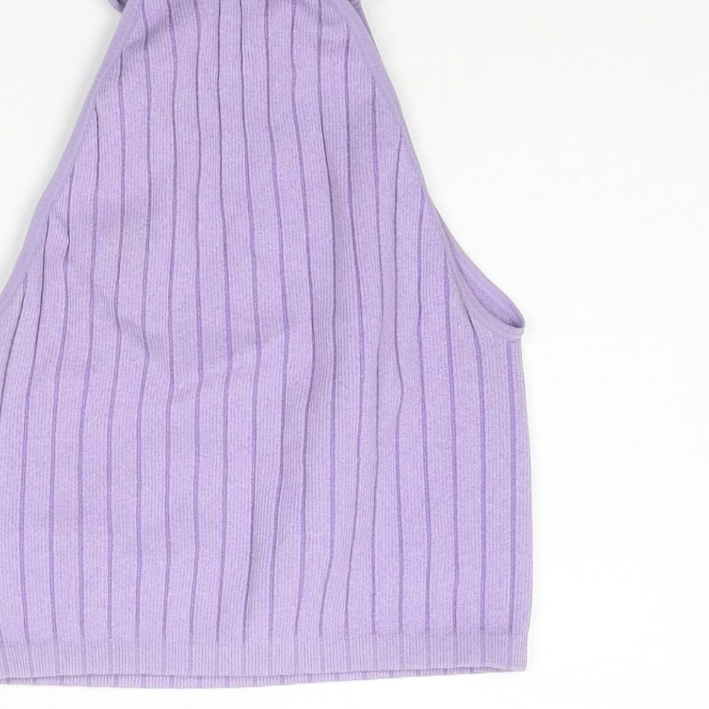 Womens UK Size XS Zara Purple Basic Tank