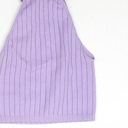 Womens UK Size XS Zara Purple Basic Tank