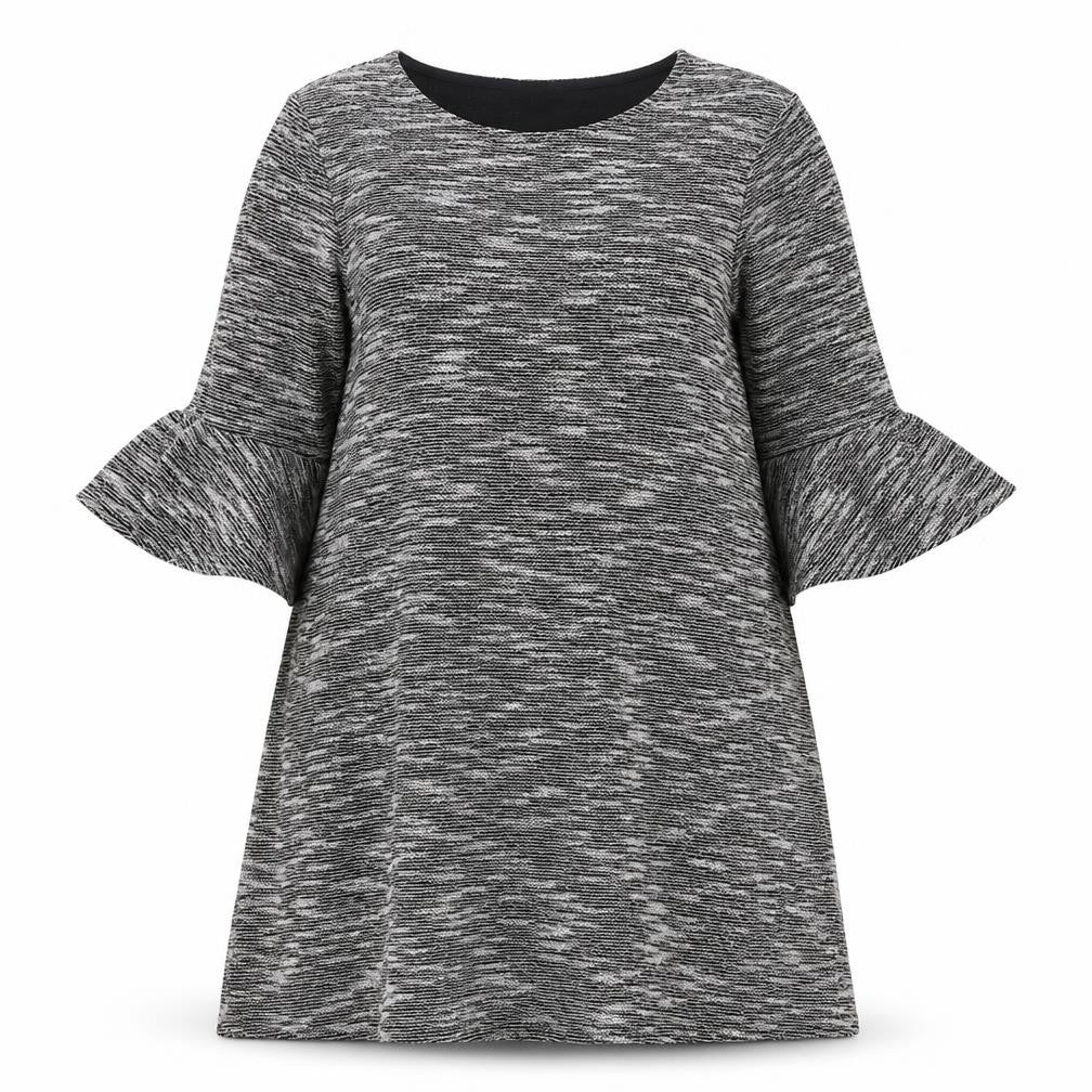 River Island Womens Grey Geometric Polyester A-Line Size 10 Round Neck Pullover