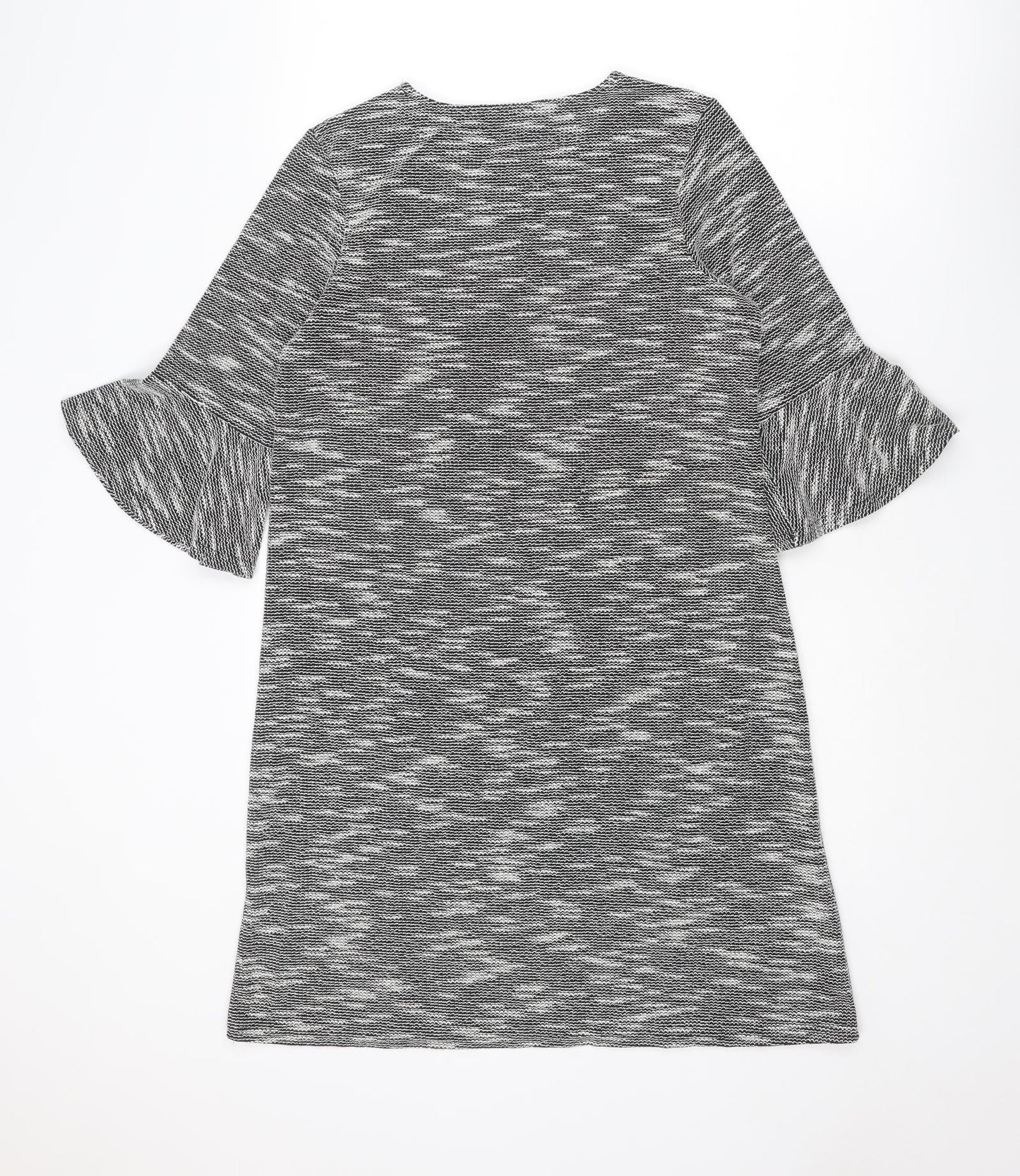 River Island Womens Grey Geometric Polyester A-Line Size 10 Round Neck Pullover