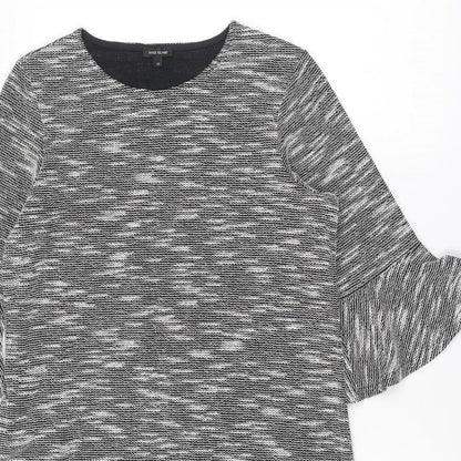River Island Womens Grey Geometric Polyester A-Line Size 10 Round Neck Pullover