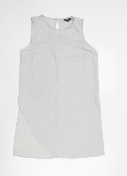 Womens UK Size 10 Topshop Grey Basic Tank