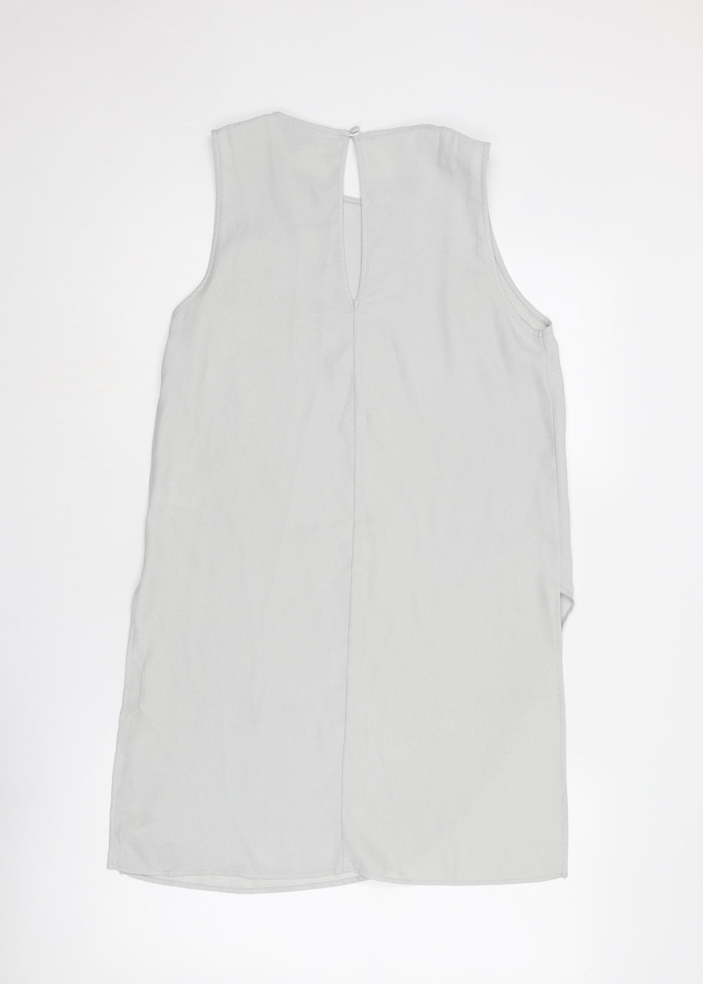 Womens UK Size 10 Topshop Grey Basic Tank