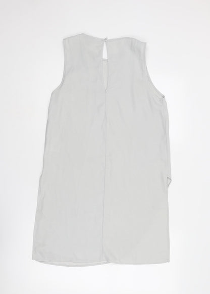 Womens UK Size 10 Topshop Grey Basic Tank