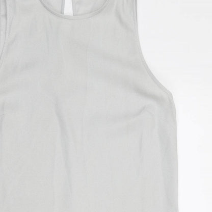 Womens UK Size 10 Topshop Grey Basic Tank