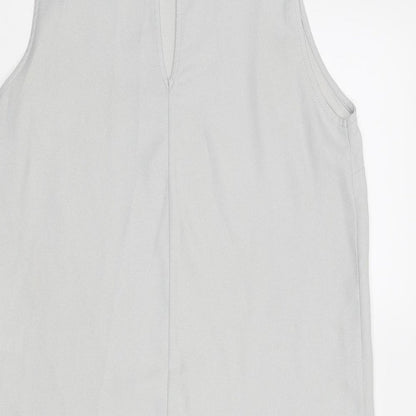 Womens UK Size 10 Topshop Grey Basic Tank
