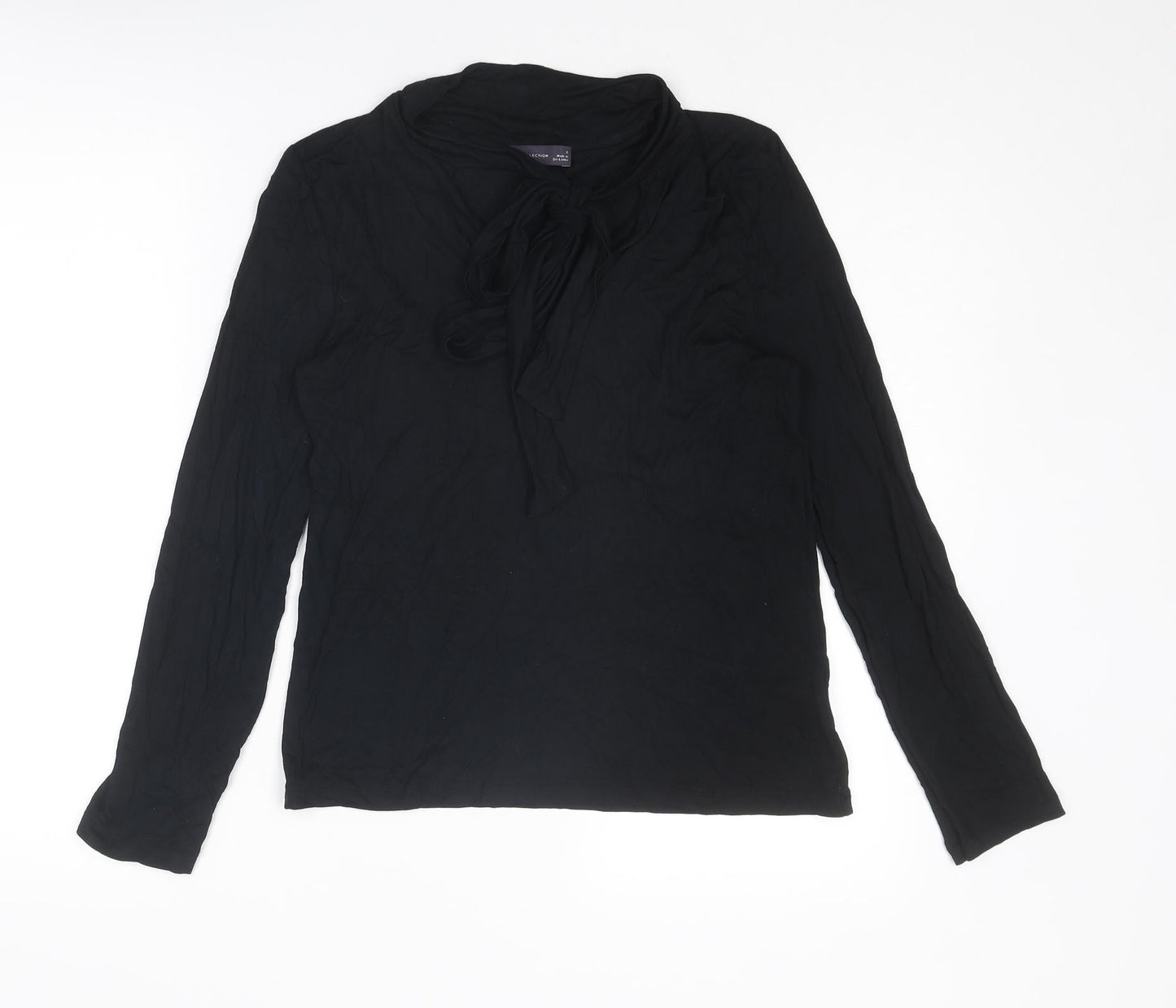 Womens UK Size 8 Marks and Spencer Black Basic T-Shirt