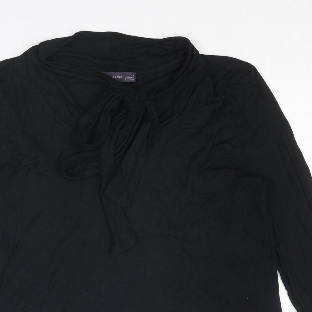 Womens UK Size 8 Marks and Spencer Black Basic T-Shirt