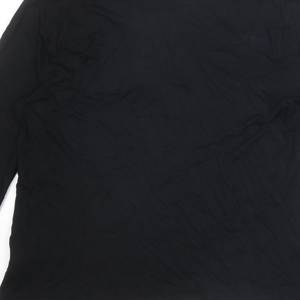 Womens UK Size 8 Marks and Spencer Black Basic T-Shirt