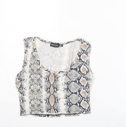 Womens UK Size 10 PRETTYLITTLETHING Multicoloured Cropped Tank