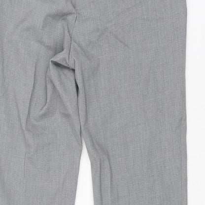 ASOS Mens Grey Polyester Chino Trousers Size 30 in L26 in Regular Zip
