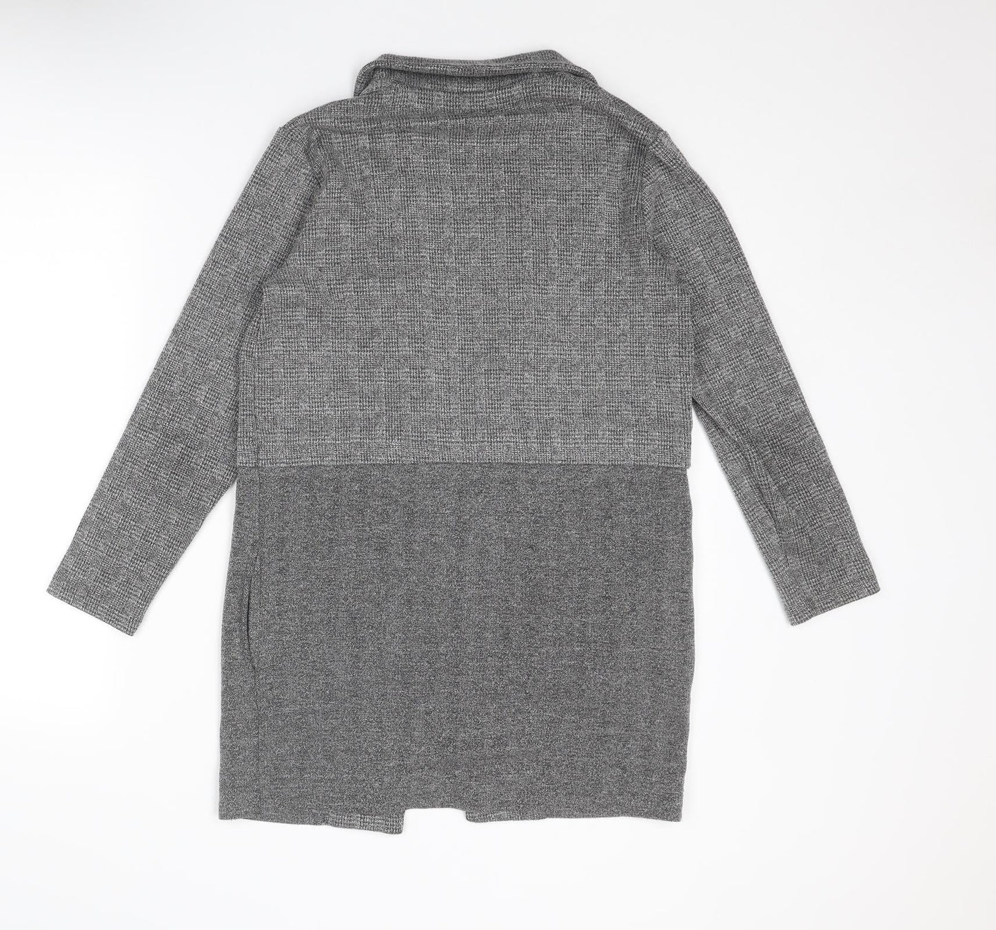 Womens UK Size 10 Miss Selfridge Grey Overcoat