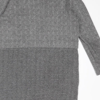 Womens UK Size 10 Miss Selfridge Grey Overcoat