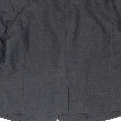True True Womens Grey Polyester Jacket Blazer Size XL