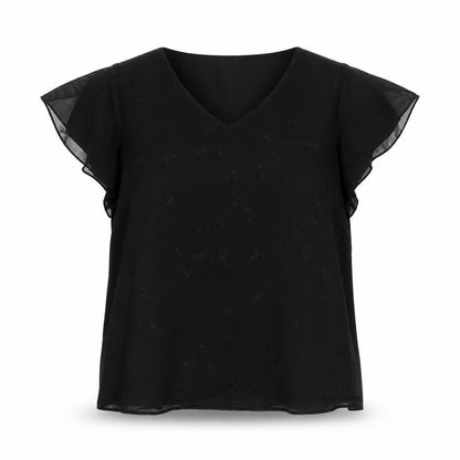 Womens UK Size 20 Classics Black Basic T-Shirt