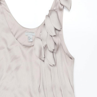 H&M Womens Grey Polyester Mini Size 12 Round Neck Pullover