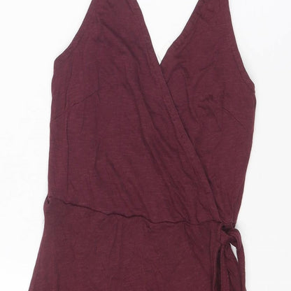 H&M Womens Purple Polyester Wrap Dress Size XS V-Neck Pullover