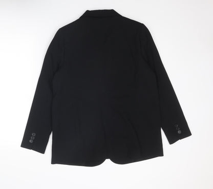 Marks and Spencer Womens Black Polyester Jacket Suit Jacket Size 14