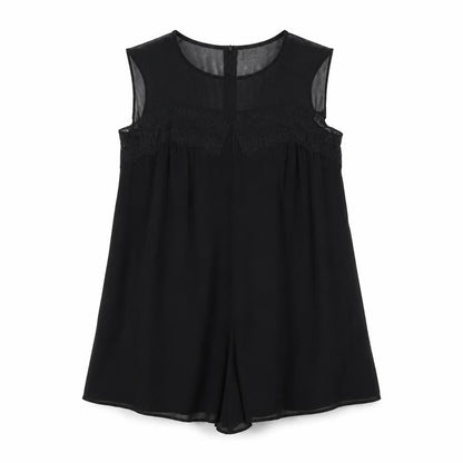 Womens UK Size L Zara One-Piece Black Playsuit