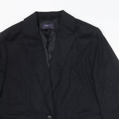 Marks and Spencer Womens Black Lyocell Jacket Suit Jacket Size 14