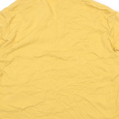 Womens UK Size 16 Mona Yellow Basic Button-Up