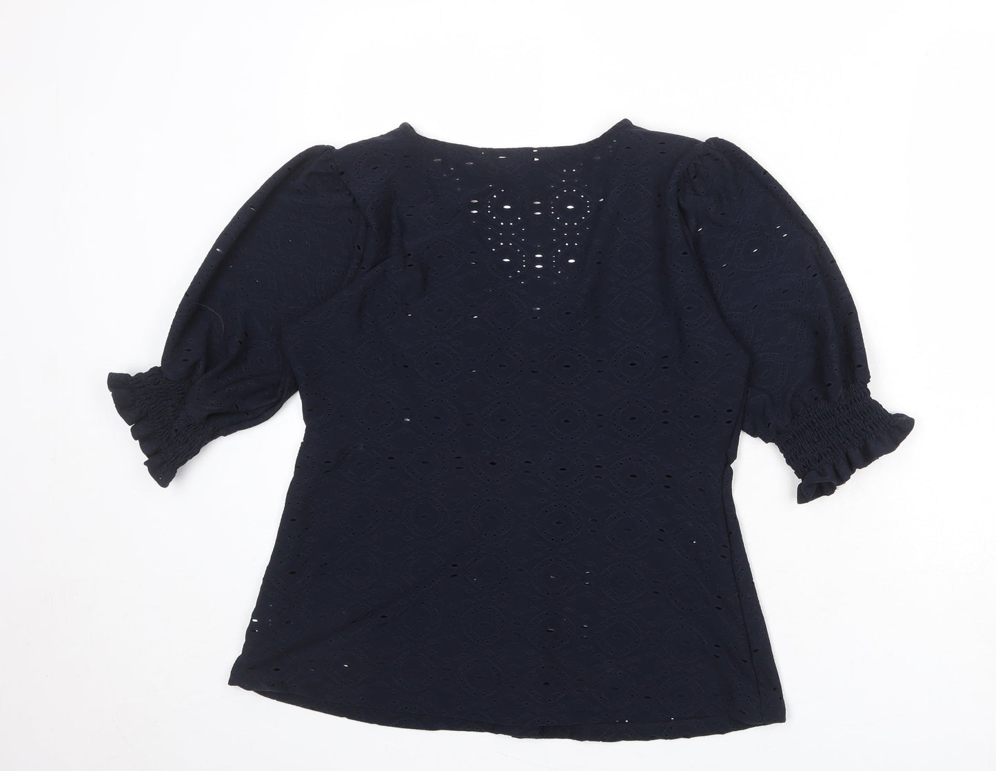 Womens UK Size XS NEXT Blue Basic Button-Up