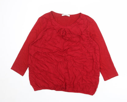 Womens UK Size 14 Betty Barclay Red Basic Blouse