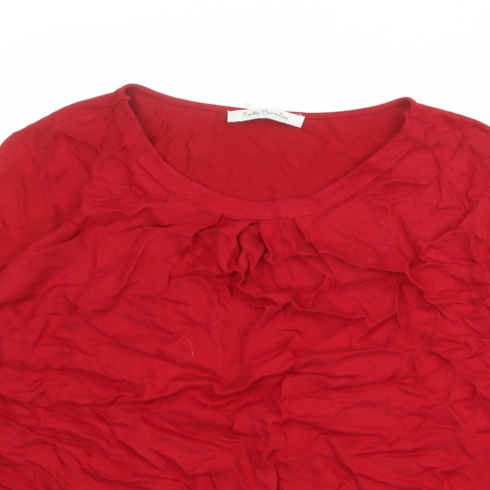 Womens UK Size 14 Betty Barclay Red Basic Blouse