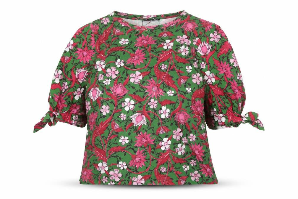 Womens UK Size S Zara Green Basic Blouse