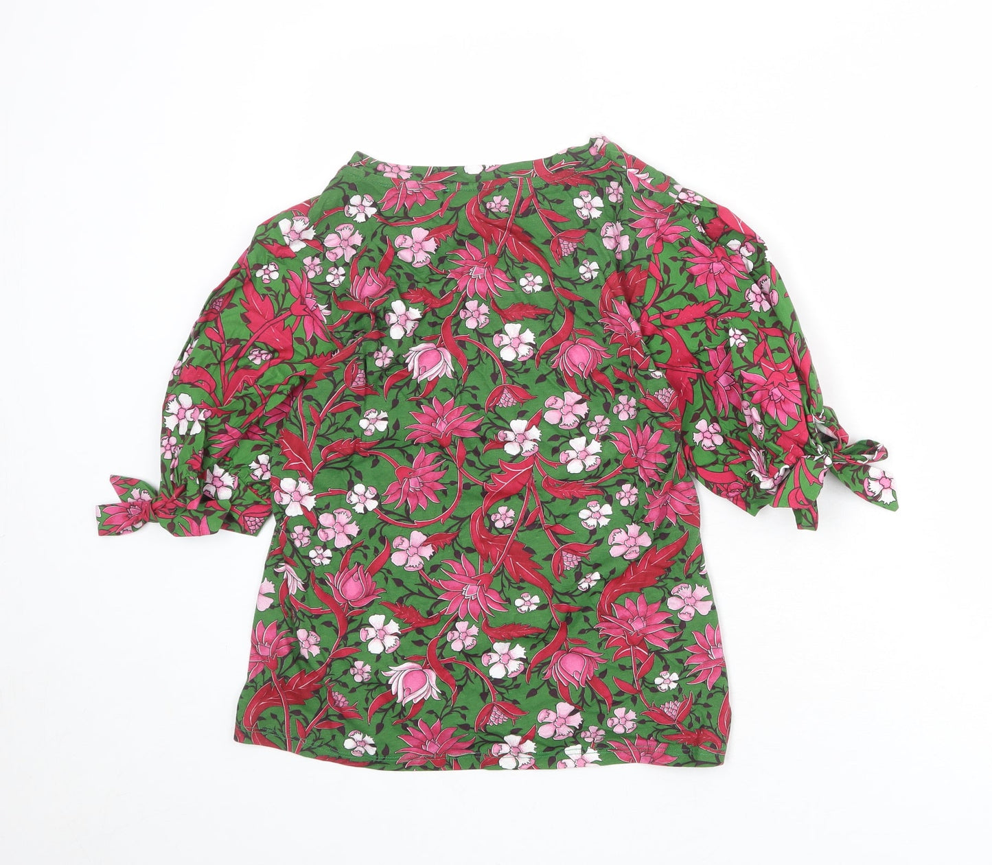 Womens UK Size S Zara Green Basic Blouse