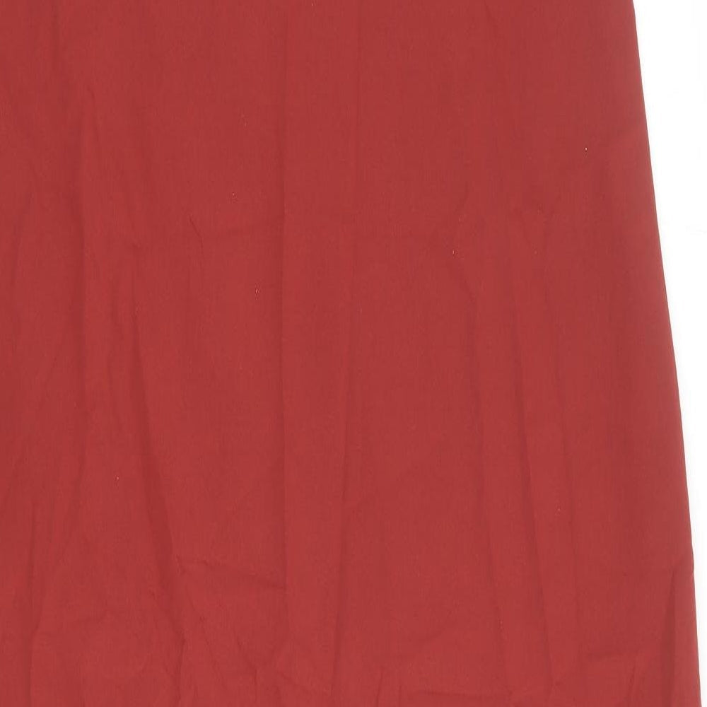 Limited Edition Womens Red Polyester Slip Dress Size 16 Round Neck Zip