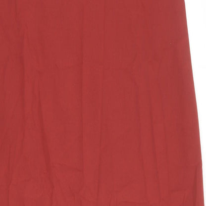 Limited Edition Womens Red Polyester Slip Dress Size 16 Round Neck Zip