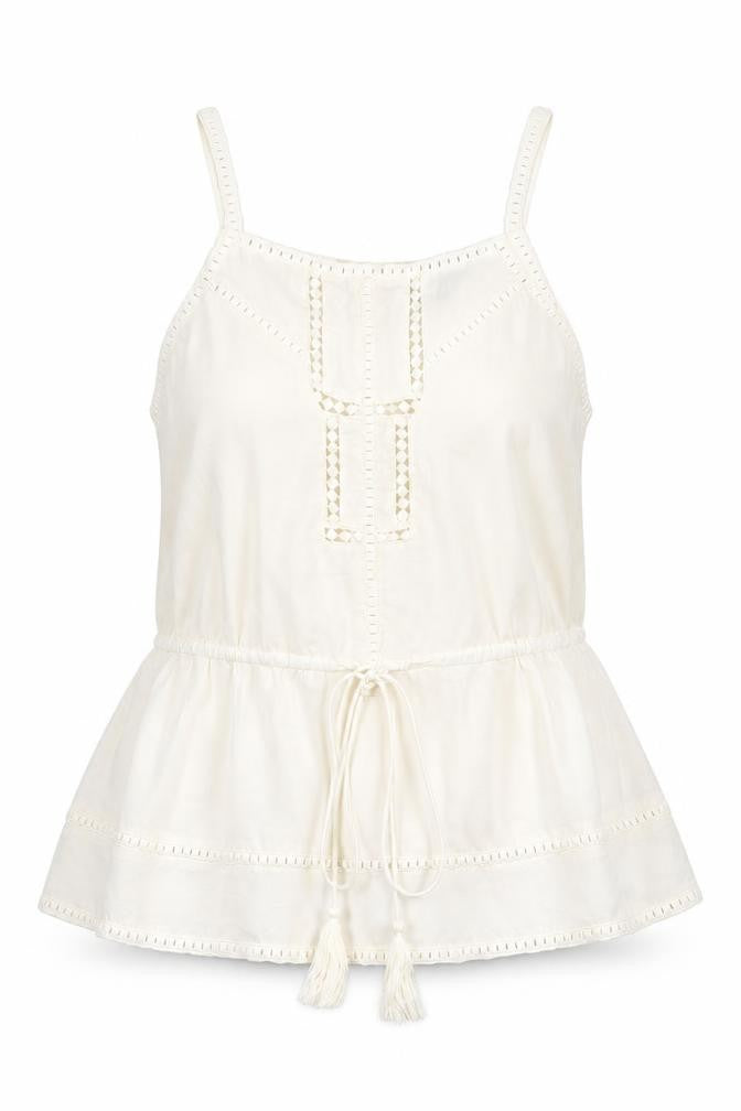 Womens UK Size 12 ASOS Ivory Basic Tank