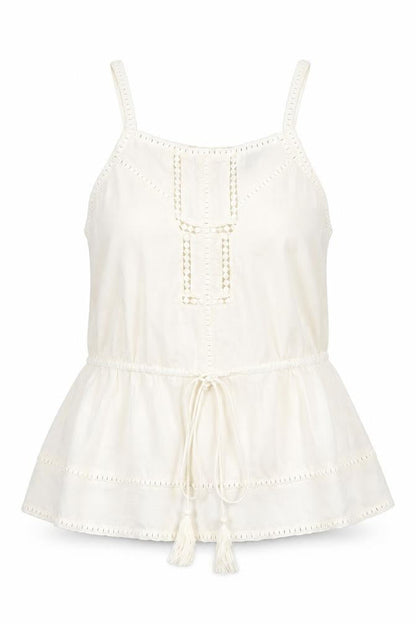 Womens UK Size 12 ASOS Ivory Basic Tank