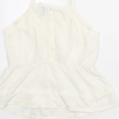 Womens UK Size 12 ASOS Ivory Basic Tank