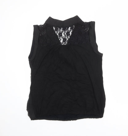 Womens UK Size 14 Dorothy Perkins Black Basic Tank