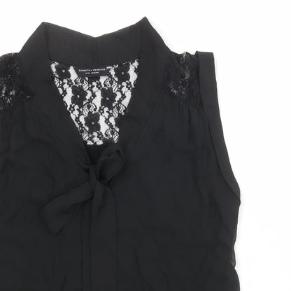 Womens UK Size 14 Dorothy Perkins Black Basic Tank