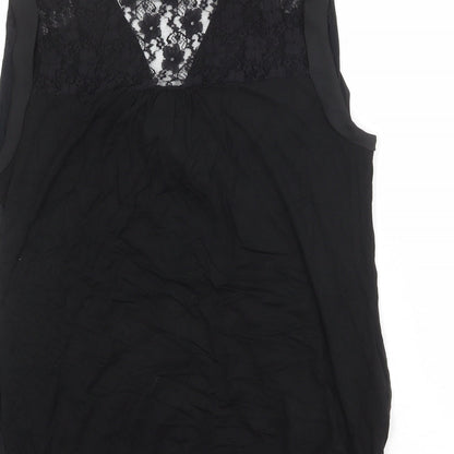 Womens UK Size 14 Dorothy Perkins Black Basic Tank