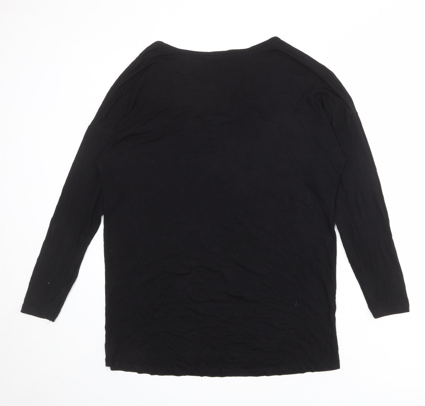 Womens UK Size 10 New Look Black Basic Blouse