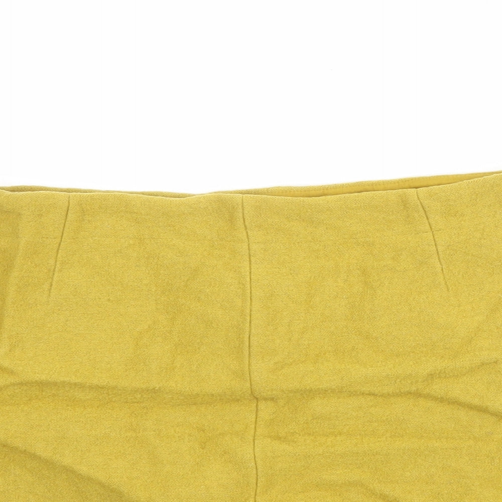 COS Womens Yellow Wool A-Line Skirt Size 16 Zip