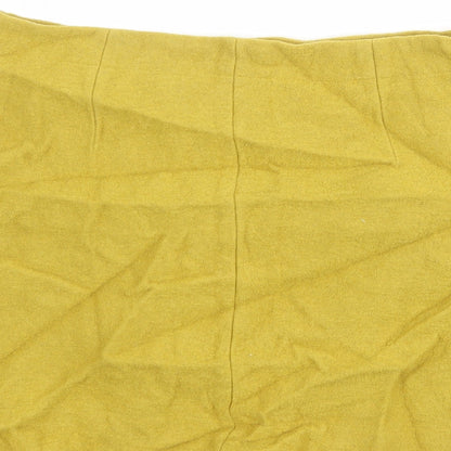 COS Womens Yellow Wool A-Line Skirt Size 16 Zip