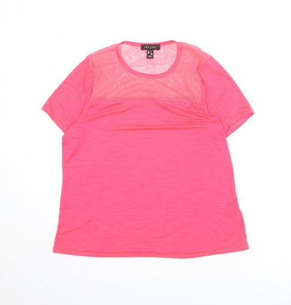 Womens UK Size 14 NEXT Pink Basic T-Shirt